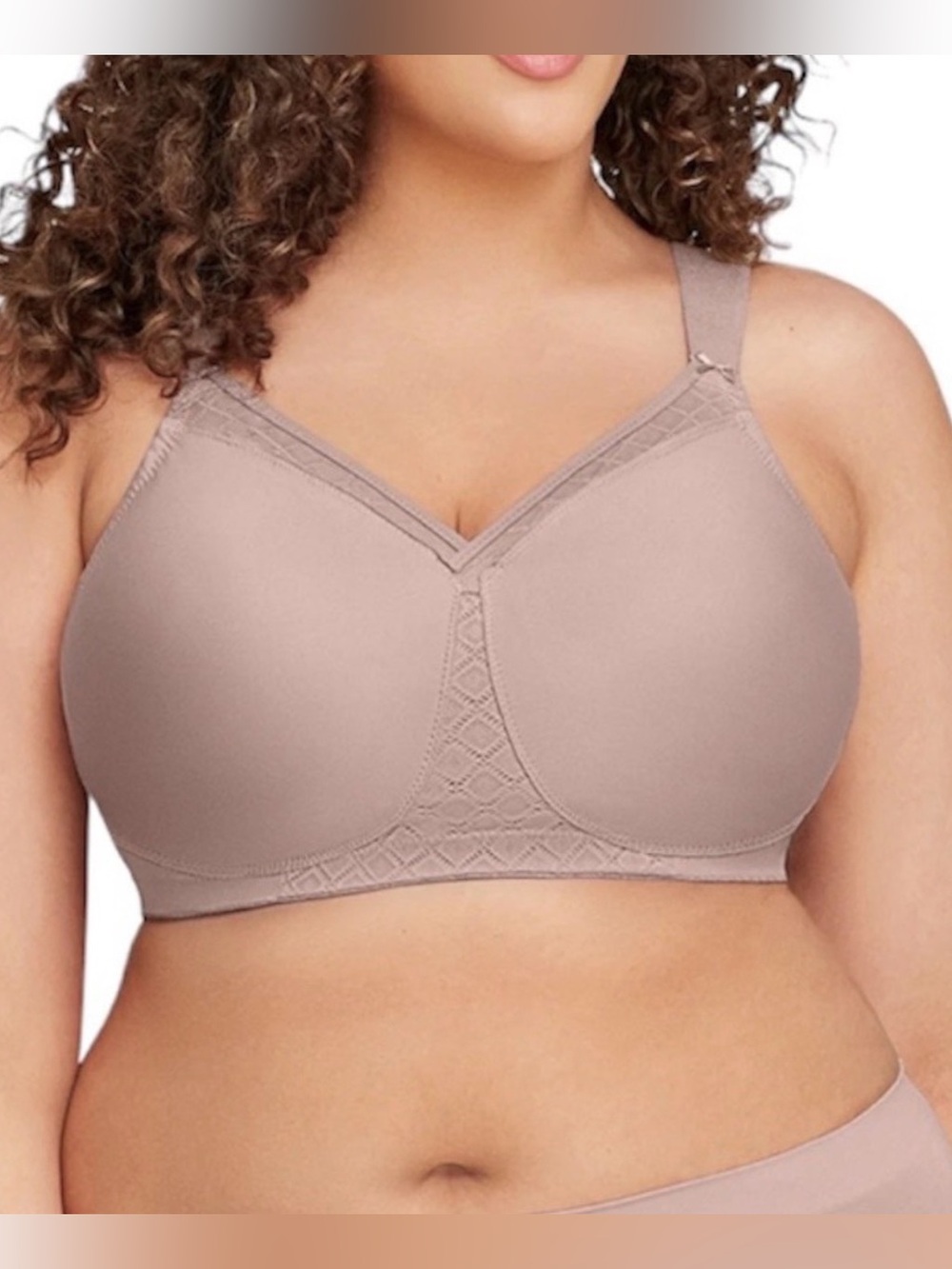 •Glamorise 42C Taupe Seamless T-Shirt Bra! NEW!